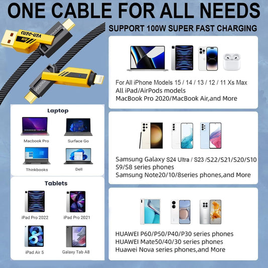 4 in 1 mobile charging cable