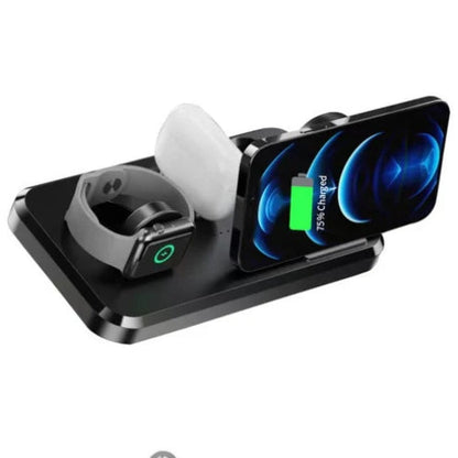 TriFold 15W Wireless Charging Dock – Apple Compatible