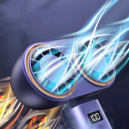 Foldable USB Mini Fan – Portable, 5-Speed Neck Hanging Fan with Display